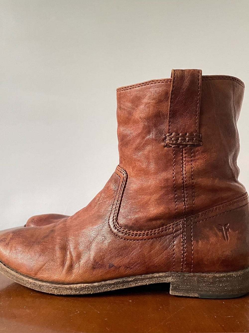 Frye Anna Shortie Brown Leather women’s Ankle Boots | US 6.5 - Picture 3 of 8